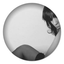 Fade to Black Round Stickers