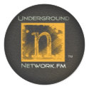 Fade to Black Round Stickers by UNDERGROUNDNETWORKFM Fade to Black Round Stickers