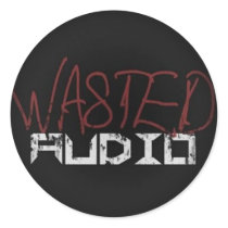 Fade to Black Round Stickers by wastedaudioband Fade to Black Round Stickers
