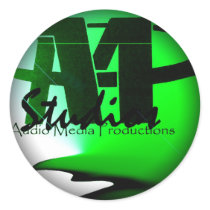 Fade to Black Round Stickers