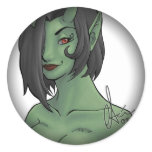 Fade to Black Round Stickers