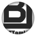 Fade to Black Round Stickers
