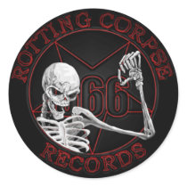 Fade to Black Round Stickers