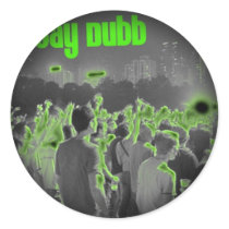 Fade to Black Round Stickers