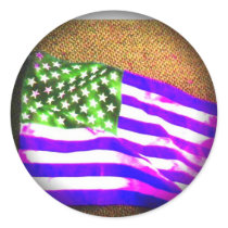 Fade to Black Round Stickers