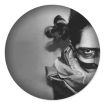 Fade to Black Round Stickers