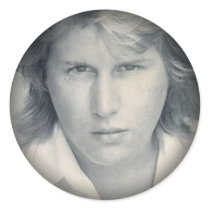 Fade to Black Round Stickers