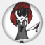 Fade to Black Round Stickers