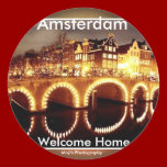 Fade to Black Round Stickers - AMSTERDAM stickers