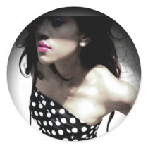 Fade to Black Round Stickers - Customized stickers