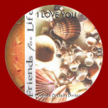 Fade to Black Round Stickers - FRIEND FOR LIFE  stickers