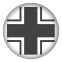 Fade to Black Round Stickers - Luftwaffe World War by raptour Fade to Black Round Stickers - Luftwaffe World War