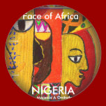 Fade to Black Round Stickers -NIGERIA  stickers