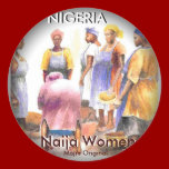 Fade to Black Round Stickers NIGERIA stickers