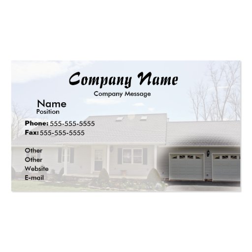 Fade to White Business Card Template (front side)