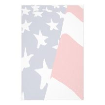 Faded American Flag Stationery