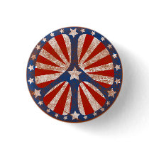 Faded American Peace Sign buttons