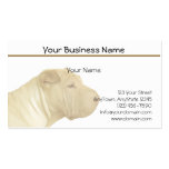 Faded Blonde Shar Pei Portrait on White Business Card Templates