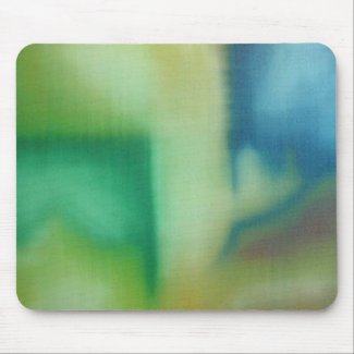 Faded Blue & Green Abstract Oil Painting mousepad
