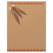 Faded Brown Feathers Letterhead