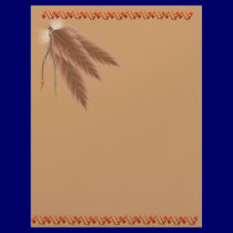 Faded Brown Feathers Letterhead by Lotacats Faded Brown Feathers Letterhead