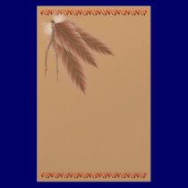 Faded Brown Feathers Stationery by Lotacats Faded Brown Feathers Stationery