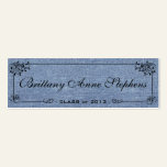 Faded Denim Graduation Name Card Insert business cards