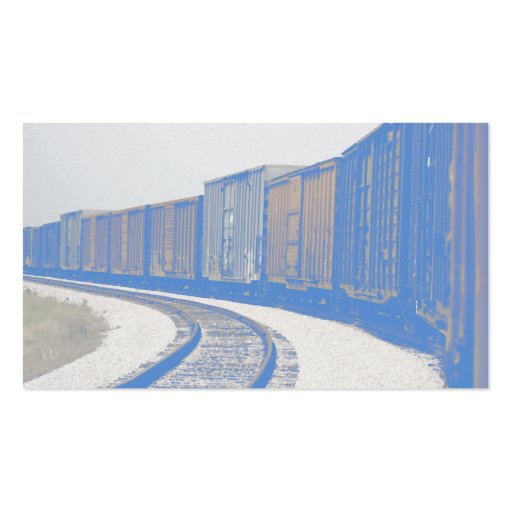 Faded Freight Train Business Card Template (back side)