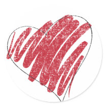 faded heart stickers