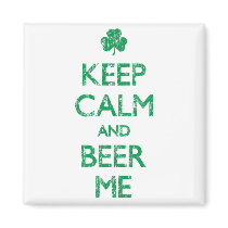 Faded Keep Calm And Beer Me Magnet