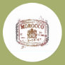 Faded Morocco Stamp Round Sticker Faded Morocco Stamp Round Sticker