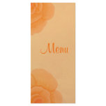 Faded Orange Roses, custom menu cards Personalized Rack Card