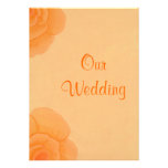 Faded Orange Roses, Custom Wedding Invitations invitations