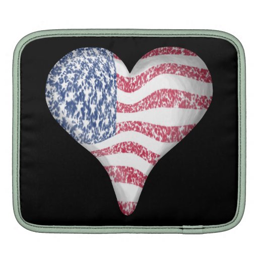 Faded Painting USA Flag Sleeves For iPads