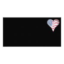 Faded Painting USA Flag Photo Cards
