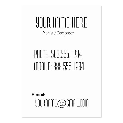 Faded Path Business Card (back side)