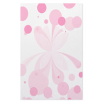 Faded Pink Abstract Butterfly Stationery