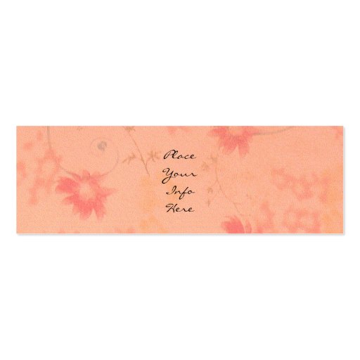Faded Pink Flowers Business Card Templates