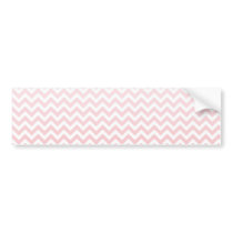 Faded Pink Ombre Chevron Bumper Sticker