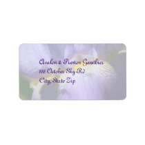 Faded Purple Iris Wedding Address Label