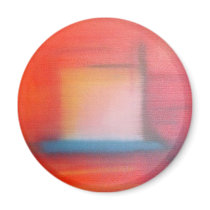 Faded Red Abstract Oil Painting magnets by GroovyFinds Faded Red Abstract Oil Painting magnets
