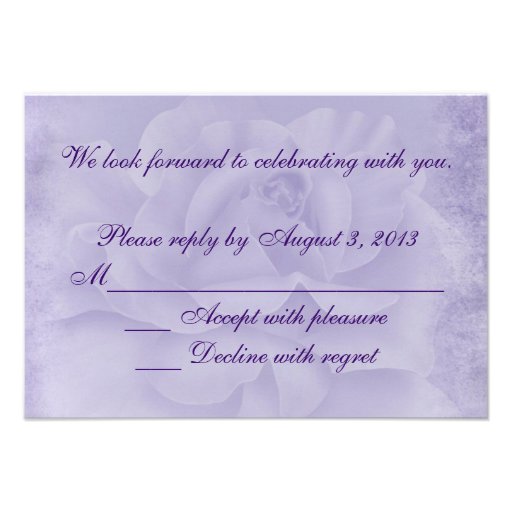Faded Rose RSVP Personalized Invites