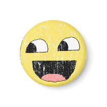 Faded Sarcastic Smiley Magnet magnets