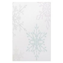 Faded Snowflake Winter Holiday Stationery