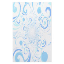 Faded Twisted Blue Swirl Abstract Stationery