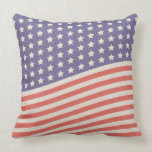 Faded Vintage American Flag Stars and Stripes pillows