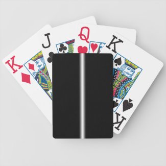 Faded White Stripe on Black Bicycle Playing Cards