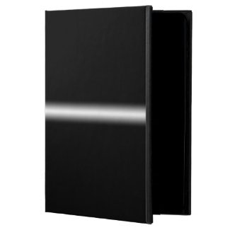 Faded White Stripe on Black iPad Folio Case