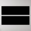 Faded White Stripe on Black