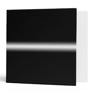 Faded White Stripe on Black Vinyl Binder